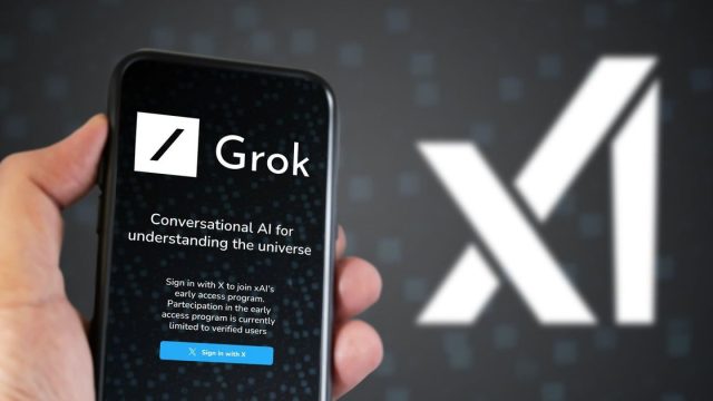 Grok adalah jawaban X untuk serbuan chatbot AI generatif, yang memanfaatkan postingan X untuk menjawab pertanyaan pengguna. Valerio Rosati / Alamy Stock Photo