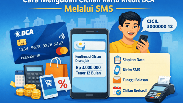 cara mengubah cicilan kartu kredit bca melalui sms