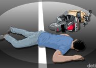 HOROR JAKSEL! Ojol 47 Tahun Tewas Seketika di Flyover Pancoran.